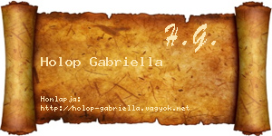 Holop Gabriella névjegykártya